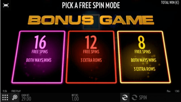 Flux bonus game